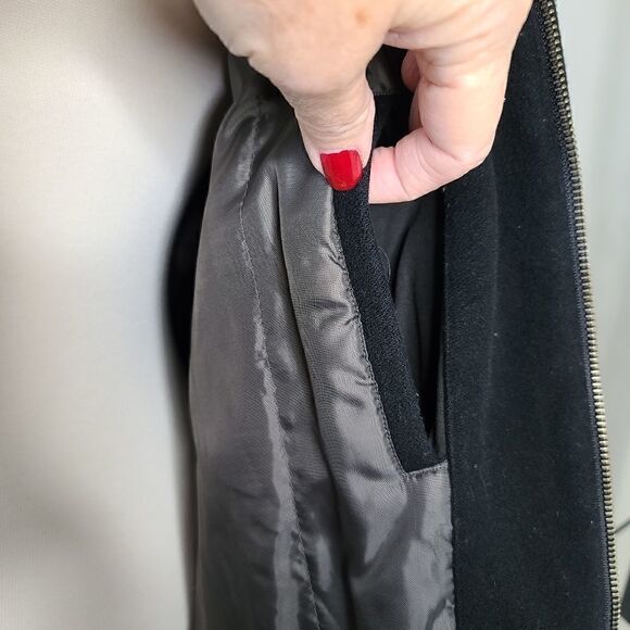 Banana Republic Bomber Wool Cashmere Blend Coat XL - Picture 6 of 8